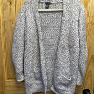 Chelsea & Theodore Textured Gray Cardigan